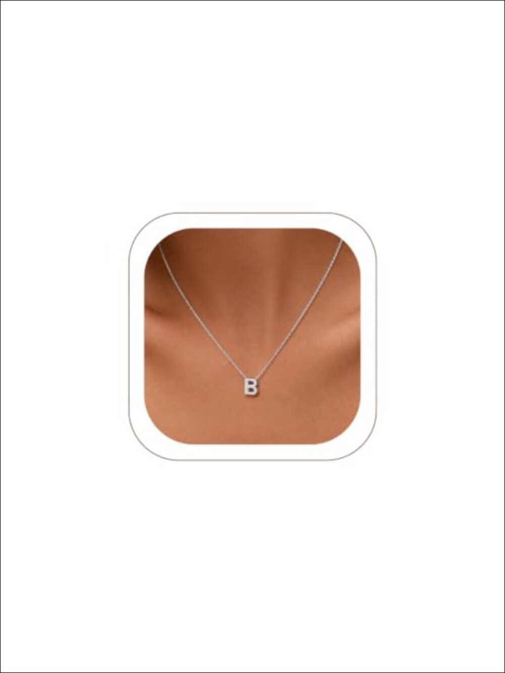 925 Sterling Silver Initial Pendant Necklace for Women Dainty Letter